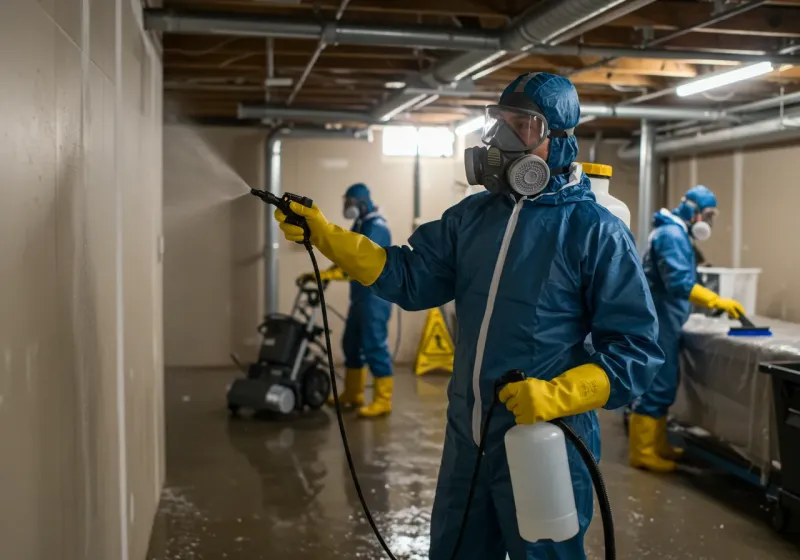 Basement Sanitization and Antimicrobial Treatment process in Carrington, ND