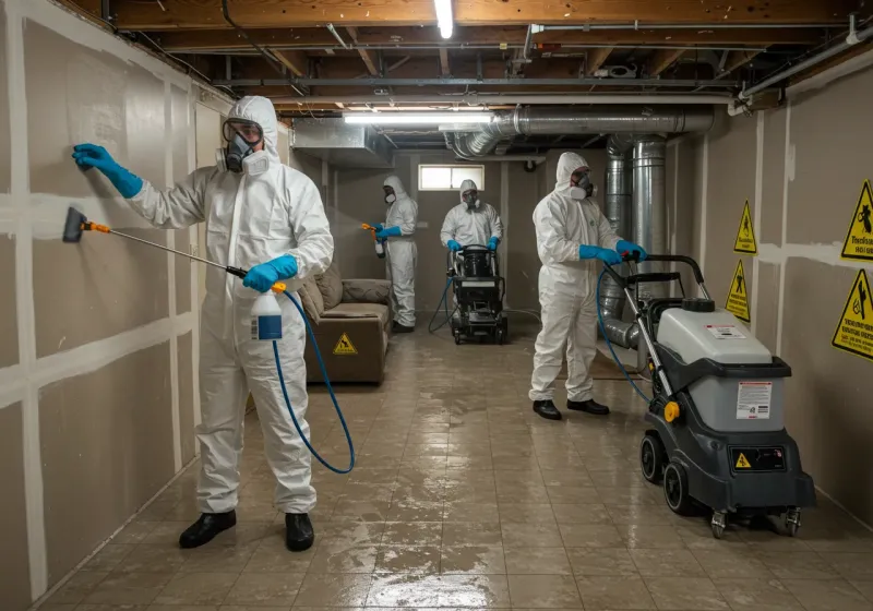 Basement Moisture Removal and Structural Drying process in Carrington, ND